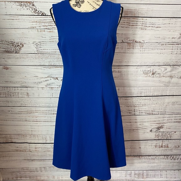 Tommy Hilfiger Dresses & Skirts - TOMMY HILFIGER BLUE SLEEVELESS FIT & FLARE DRESS